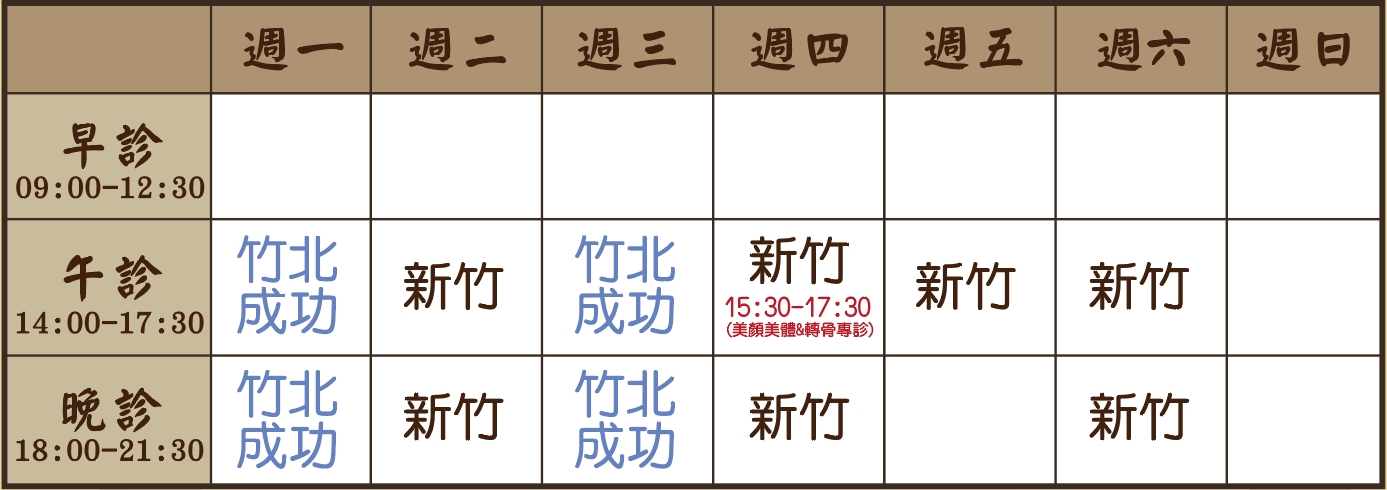 蔡宜璇醫師診表