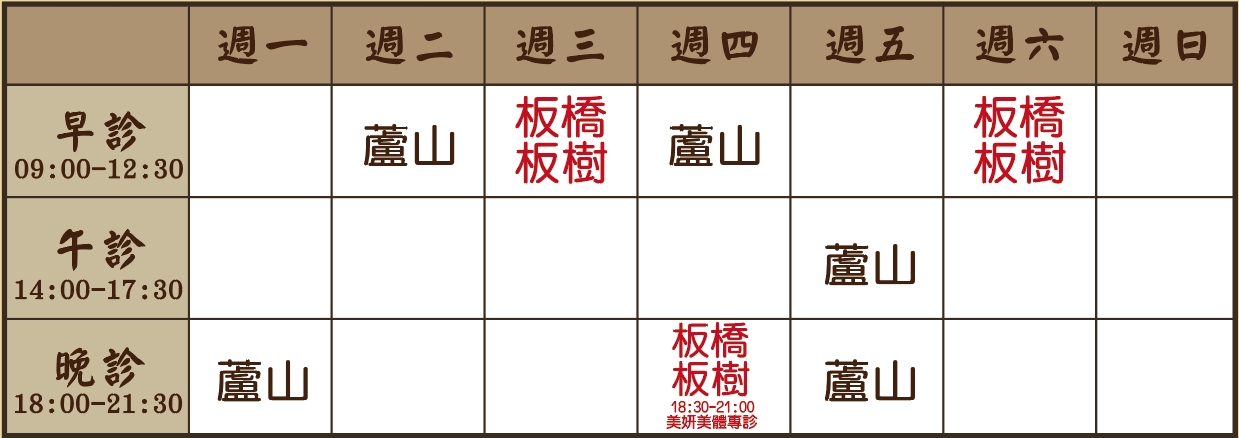 李如仙醫師診表