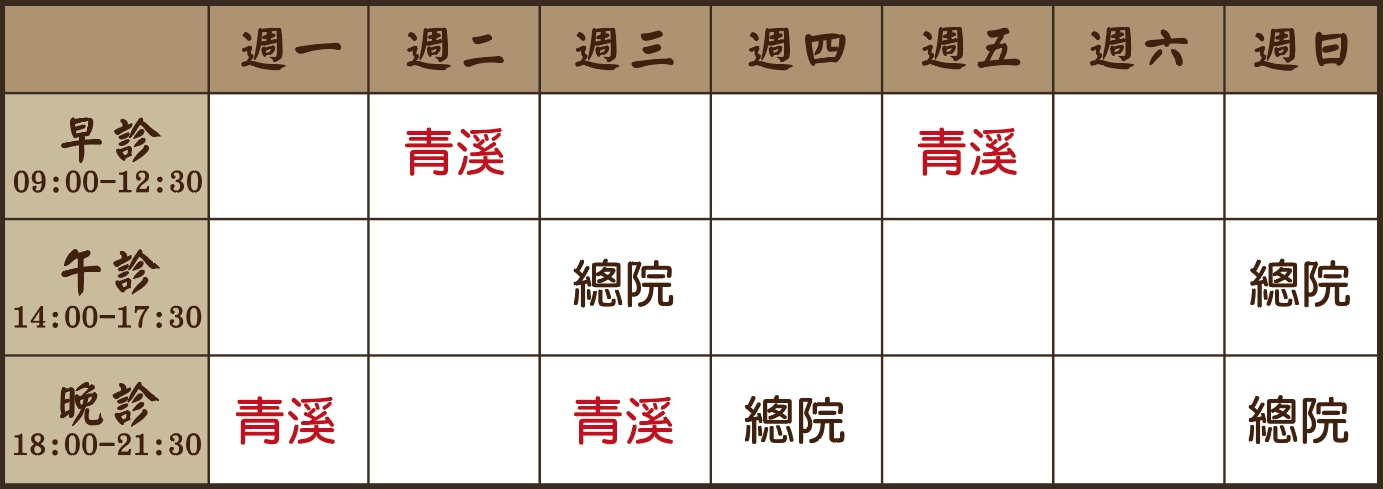 廖健琮醫師診表