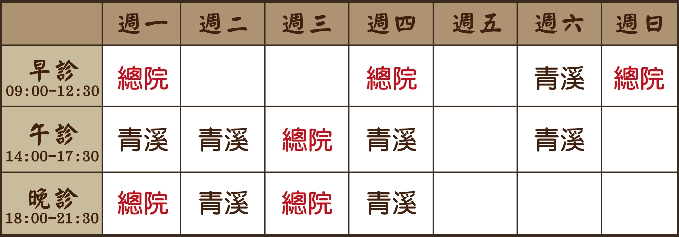 林志冠醫師個人診表