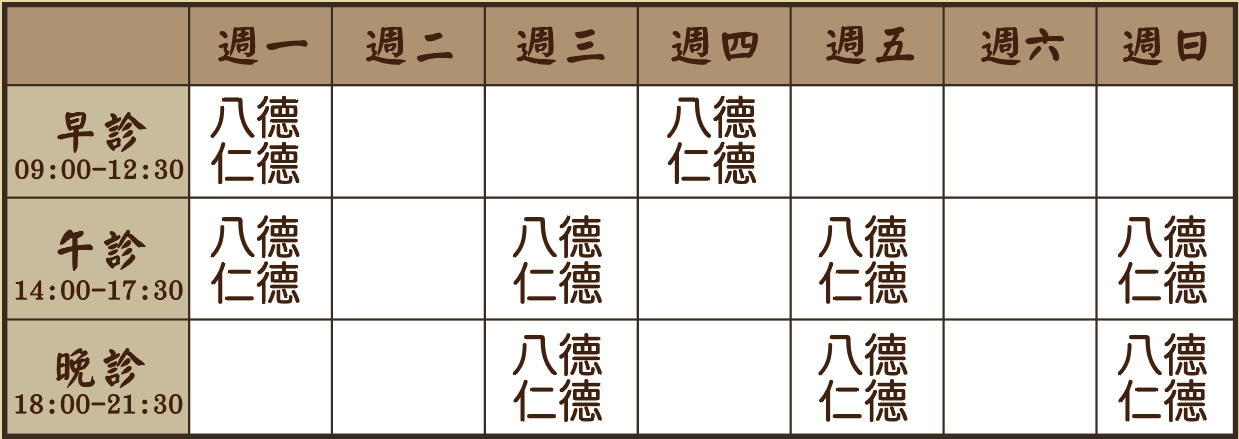 吳柏翰醫師個人診表