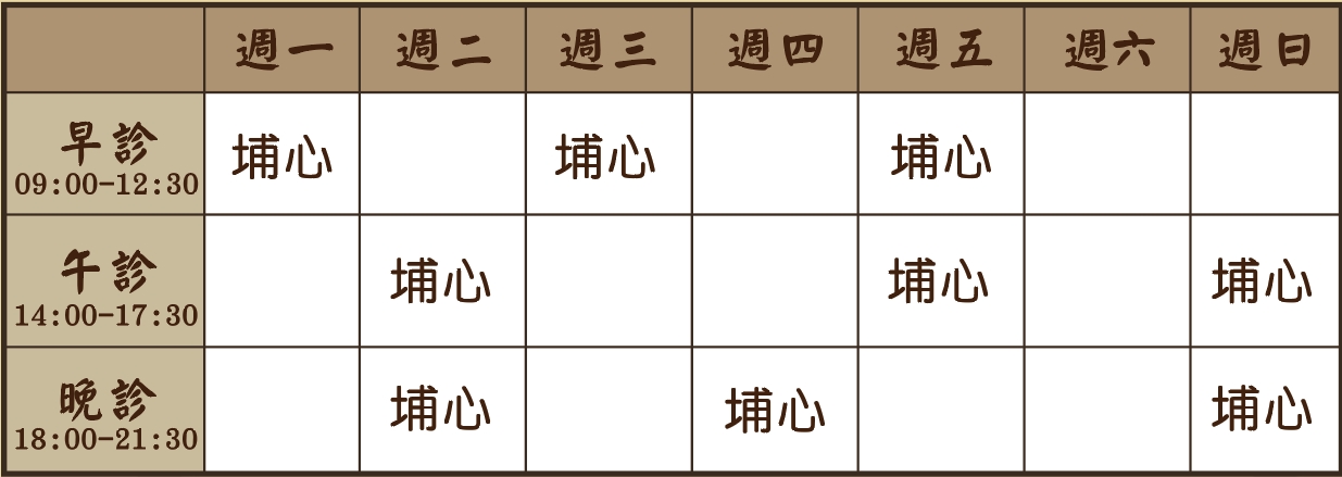 黃文慶醫師10月診表